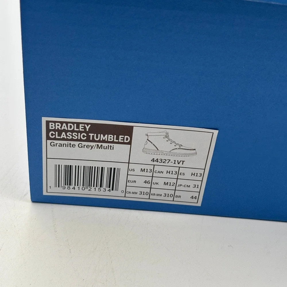 Hey Dude Bradley Classic Tumbled Shoes Mens Size 13 Granite Grey 44327-1VT